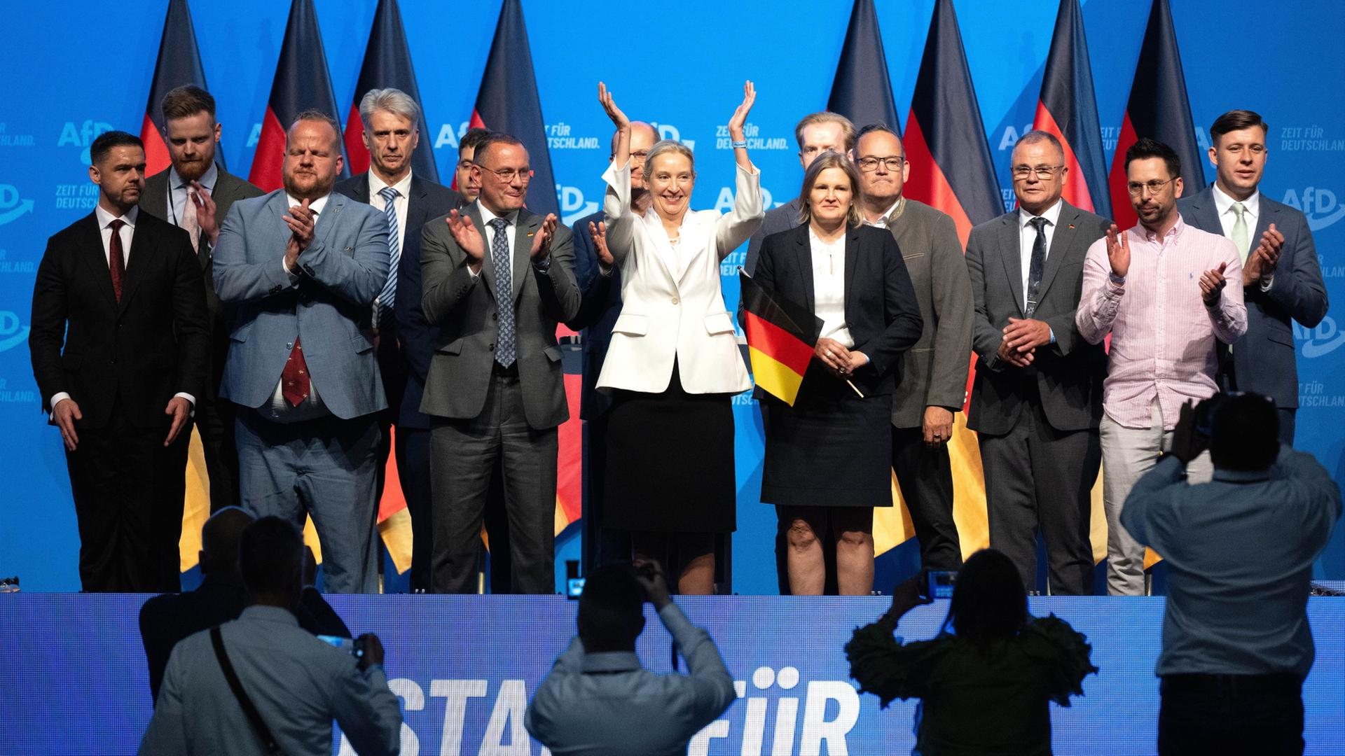 AfD-Spitze beim Parteitag in Erfurt | Sebastian Kahnert/dpa