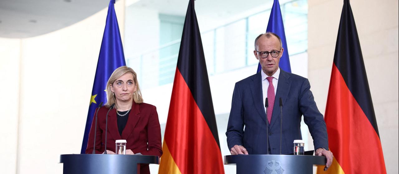 Nina Warken und Friedrich Merz