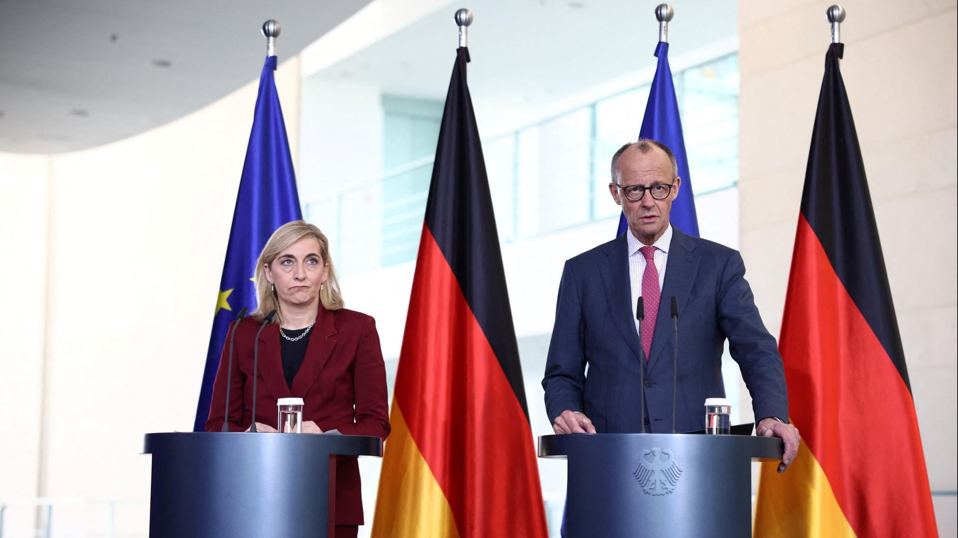 Nina Warken und Friedrich Merz | REUTERS