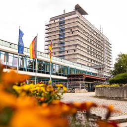 Das Rathaus in Wolfburg.