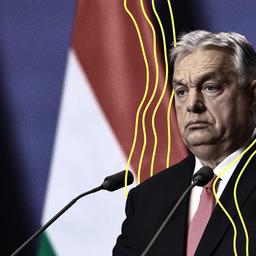 Der ungarische Ministerpräsident Viktor Orbán gibt eine Pressekonferenz.