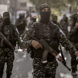 Mitglieder der Al-Kuds Brigaden, dem Militärflügel der palästinensischen islamischen Dschihad-Bewegung