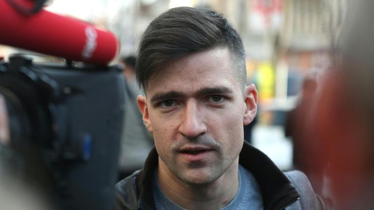 Martin Sellner bei einem Auftritt in Wien 2019