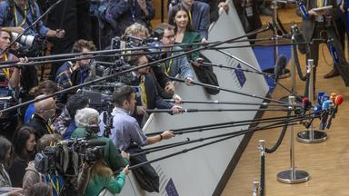 Journalisten beim EU-Gipfel in Brüssel
