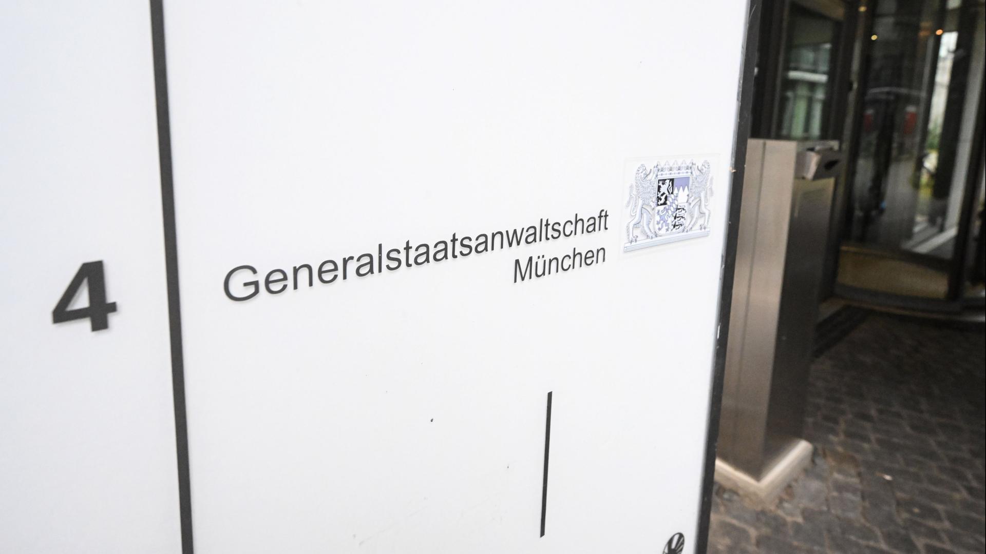 Das Logo der Generalstaatsanwaltschaft München. | Felix Hörhager/dpa