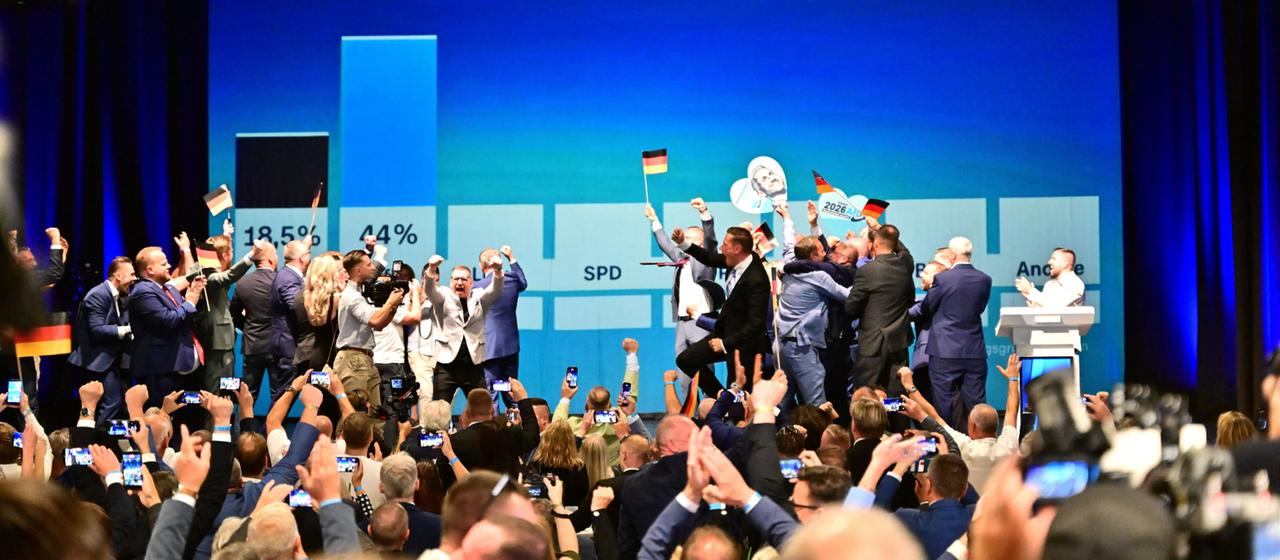 Wahlparty der AfD in Sachsen-Anhalt