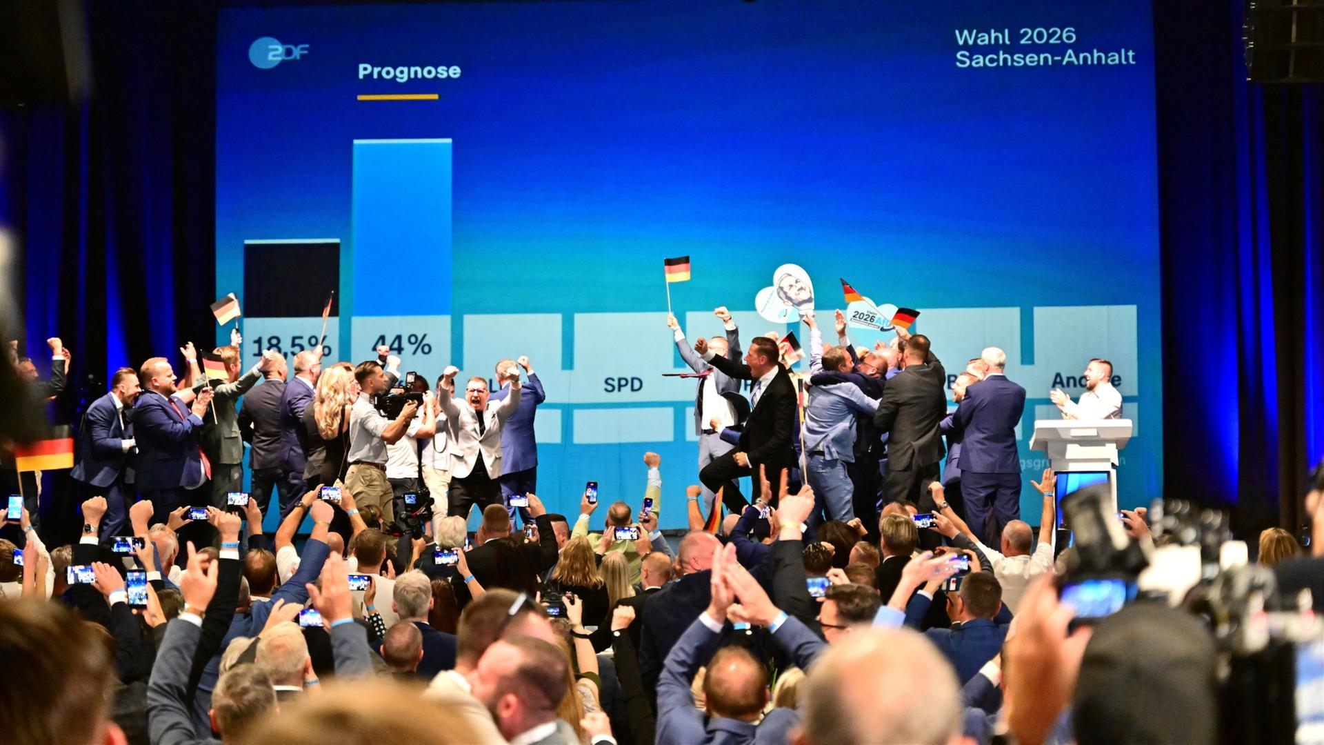 Wahlparty der AfD in Sachsen-Anhalt | Sebastian Gollnow/dpa