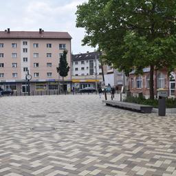 Der Marktplatz in Mannheim-Rheinau