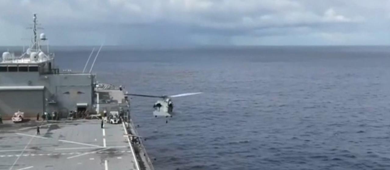 Ein US-Tanker im Indischen Ozean.