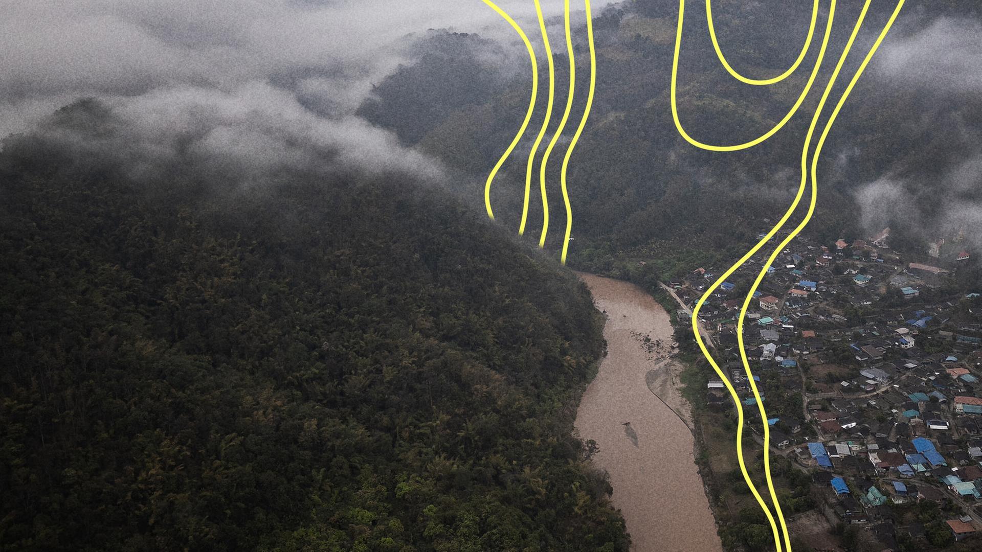 Nebel hüllt das thailändische Dorf Tha Ton ein – dort, wo der Kok-Fluss von Myanmar kommend nach Thailand fließt | picture alliance / ASSOCIATED PRESS | Anton L. Delgado