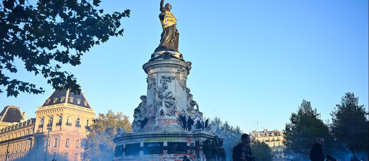 Proteste auf dem Place de la République
