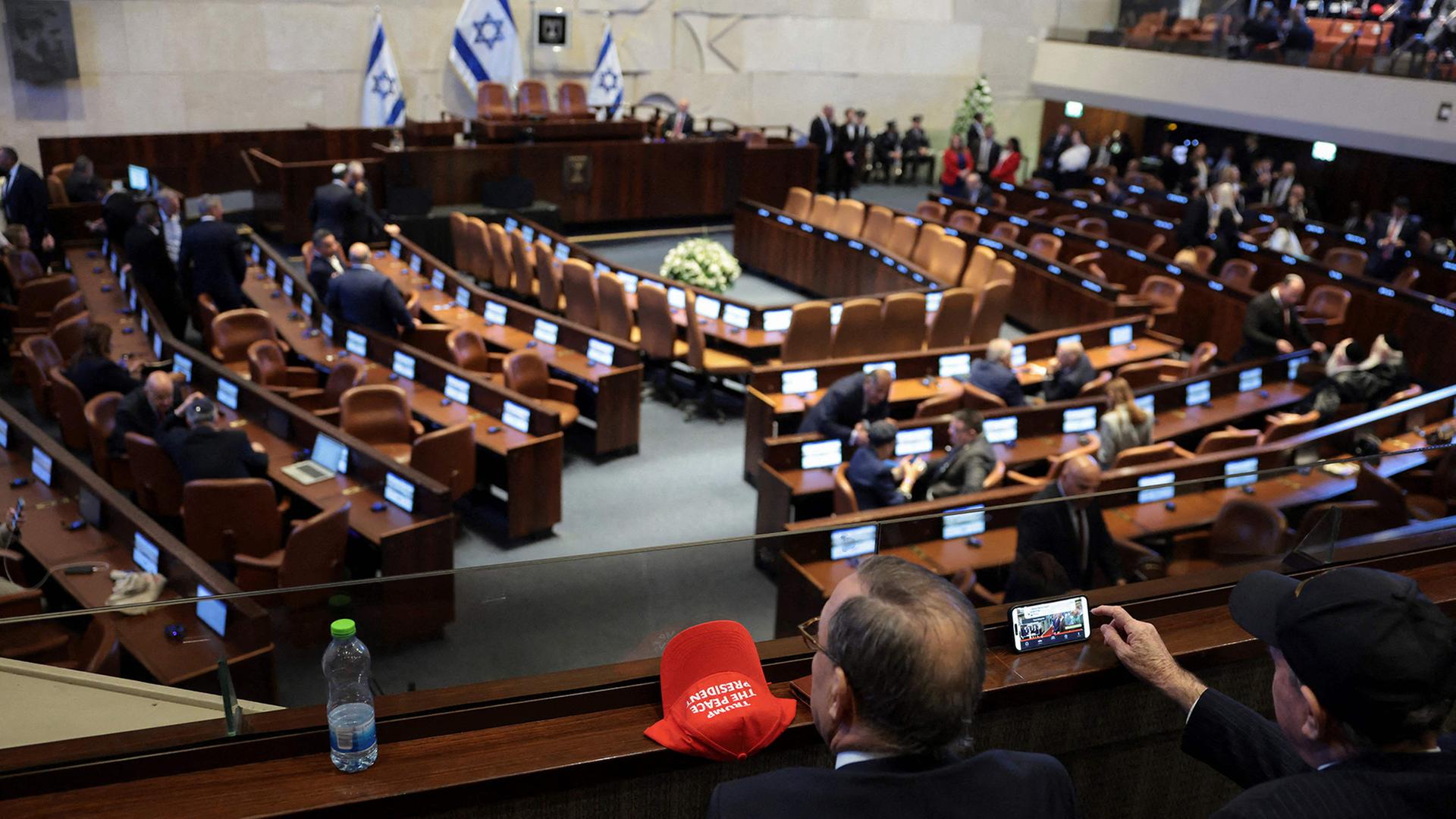 Blick in die Knesset in Jerusalem. | AFP