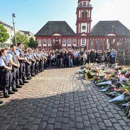 Polizisten gedenken ihres getöteten Kollegen in Mannheim