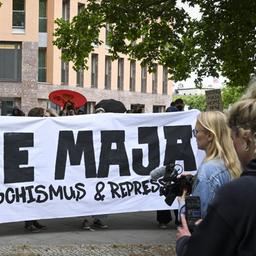 Eine Demonstration "Free Maja" linker Gruppen fordert die Rückholung von Maja T. aus Ungarn.