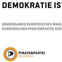 Titelseite des Wahlprogramms der Piratenpartei zur Europawahl