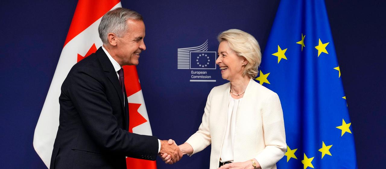 Mark Carney (links) und Ursula von der Leyen