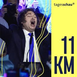 Der Präsident Argentiniens, Javier Milei, feiert nach seinem Sieg bei den legislativen Zwischenwahlen am 26. Oktober 2025 in Buenos Aires, Argentinien.