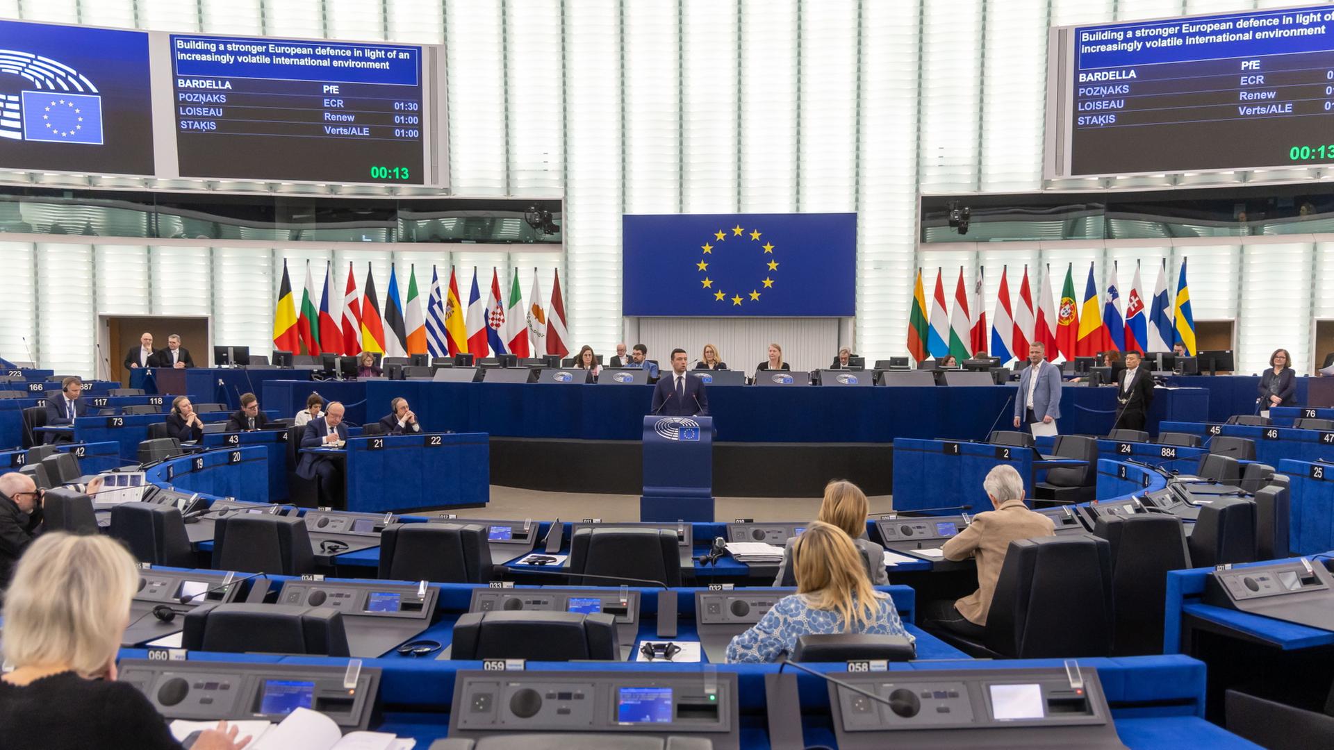 Blick ins Plenum des EU-Parlaments in Straßburg. | EPA