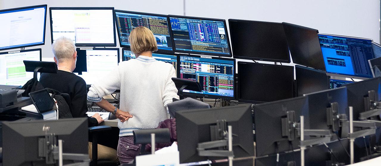 Händlerinnen an der Frankfurter Börse.