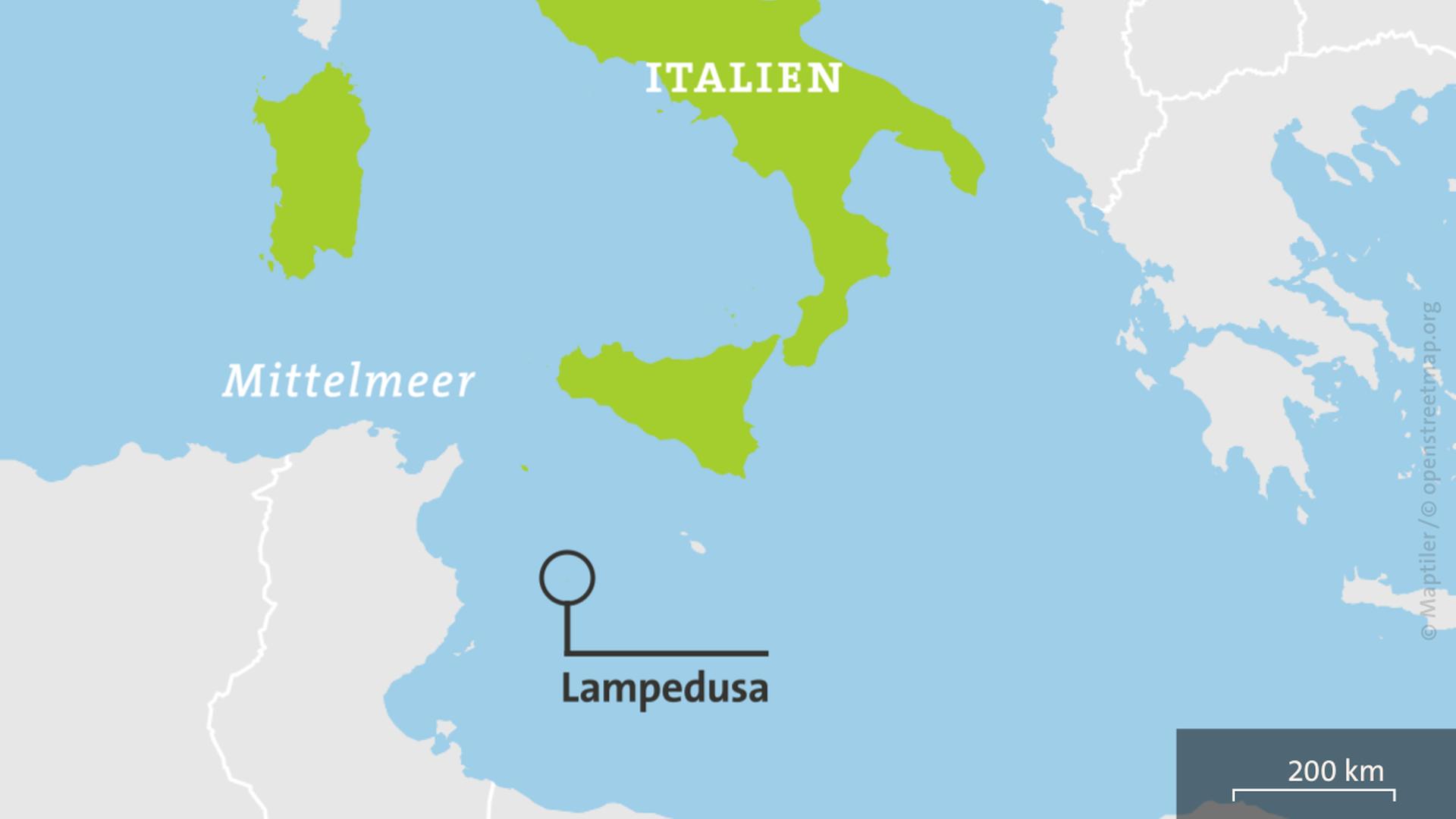 Boot mit Migranten vor Lampedusa gekentert - mindestens 20 Tote