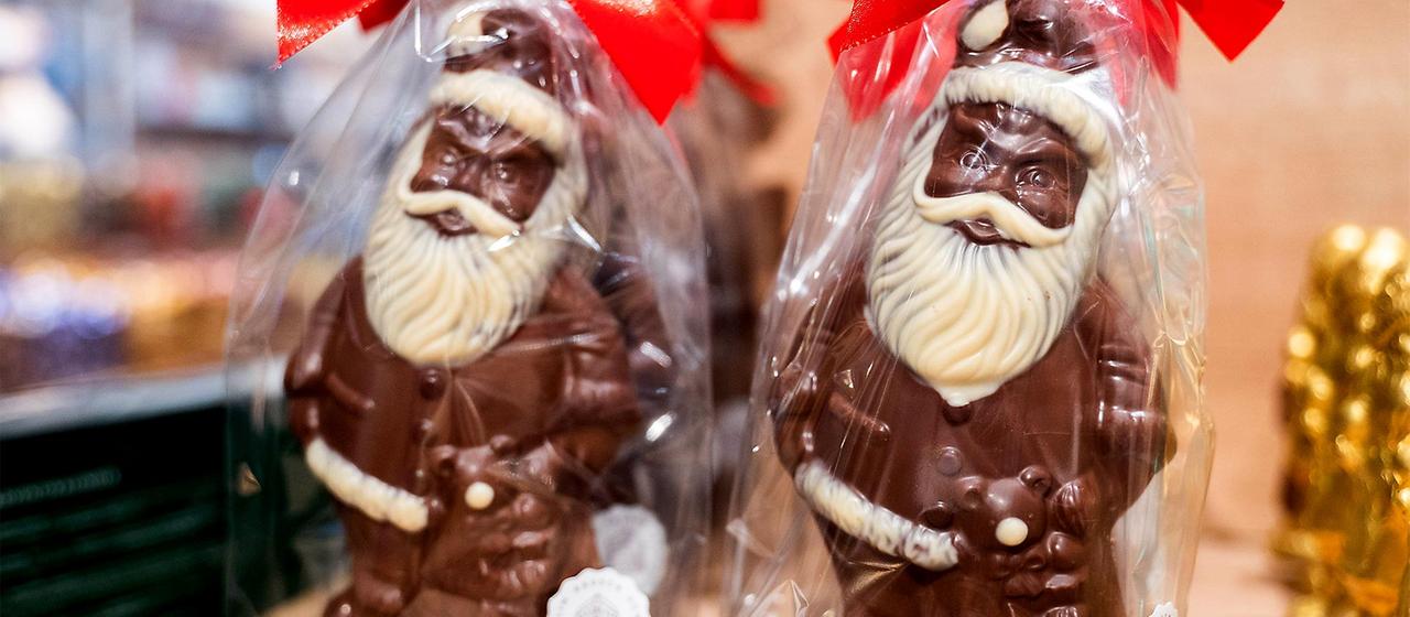 Schokoladenweihnachtsmänner 