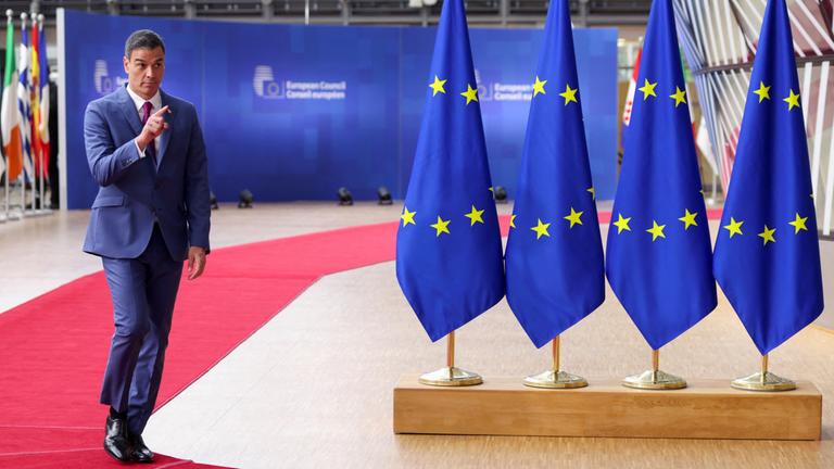 Pedro Sanchez auf dem EU-Gipfel in Brüssel (Belgien) im Juni 2023