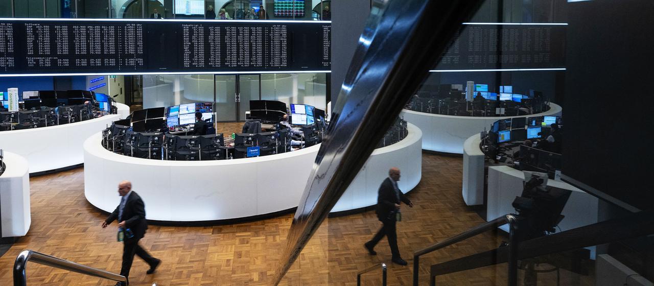 Händler an der Frankfurter Börse.