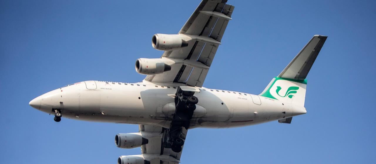 Ein Flugzeug der iranischen Fluggesellschaft Mahan Air.