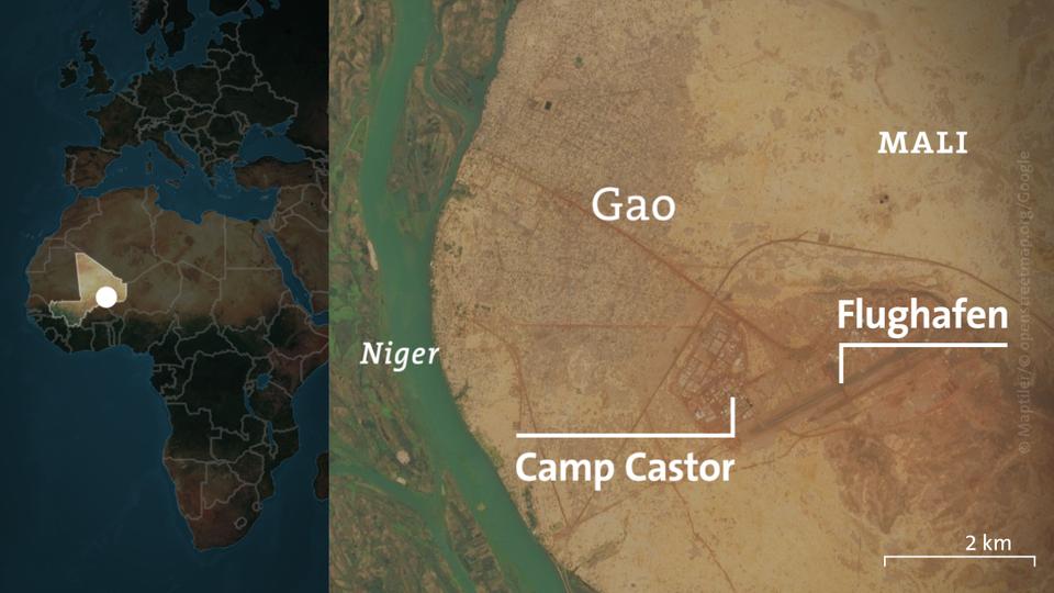 Luftbild: Camp Castor, Gao, Mali