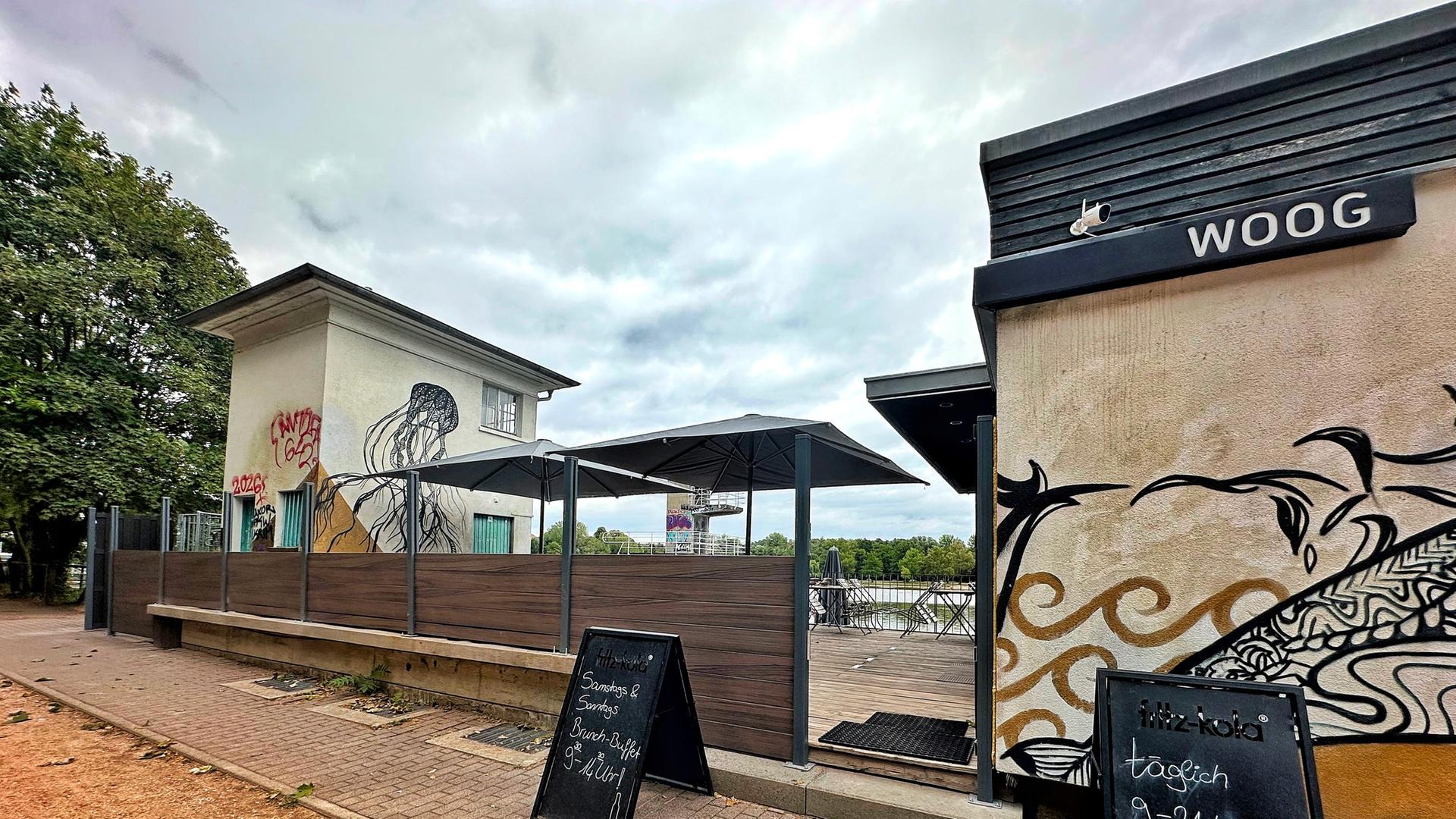 Darmstadt: Kotzschutzwand am Woogcafé sorgt für Ärger mit Denkmalschutz