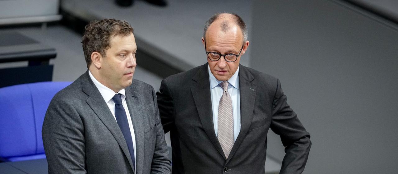 Lars Klingbeil und Friedrich Merz