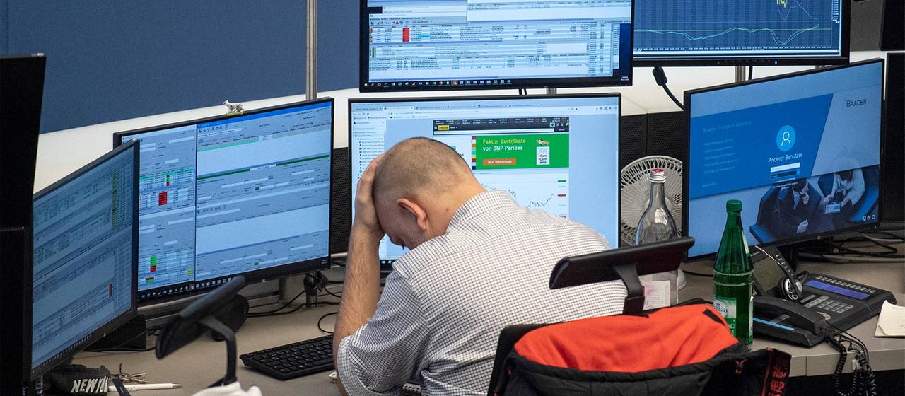 Händler an der Börse Frankfurt