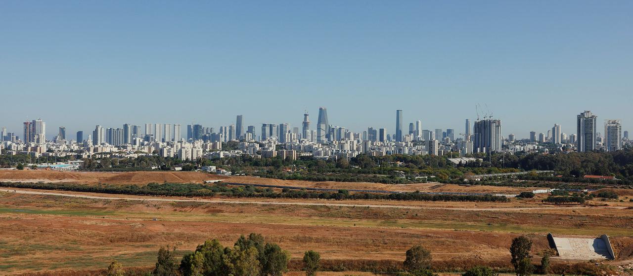 Die Skyline von Tel Aviv.