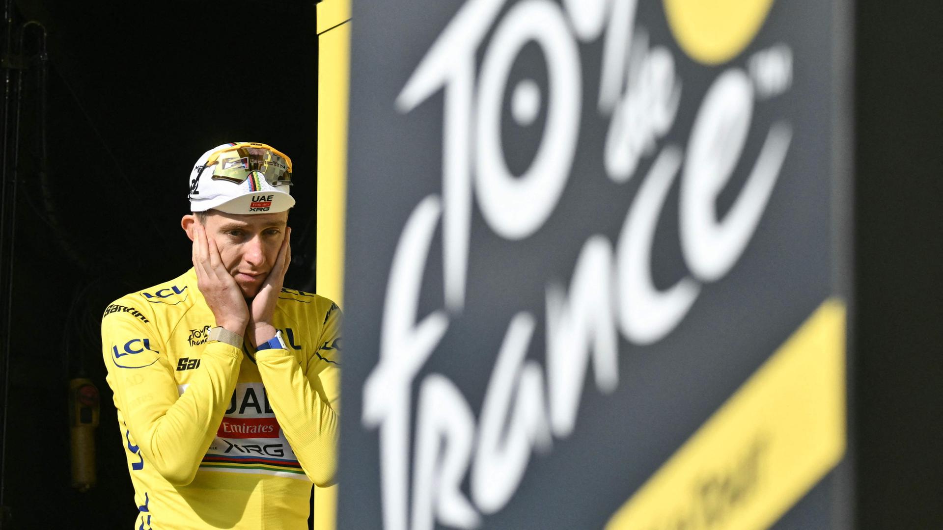 Der GesamtfÃ¼hrende Pogacar bei der Tour de France | AFP