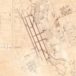 Satellitenaufnahme des Luftwaffenstützpunktes Al Udeid außerhalb von Doha, Katar.