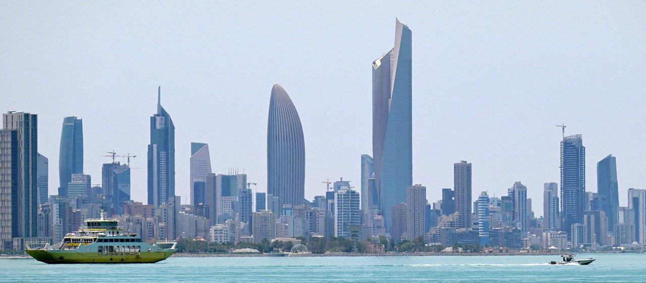 Die Skyline von Kuwait-Stadt.