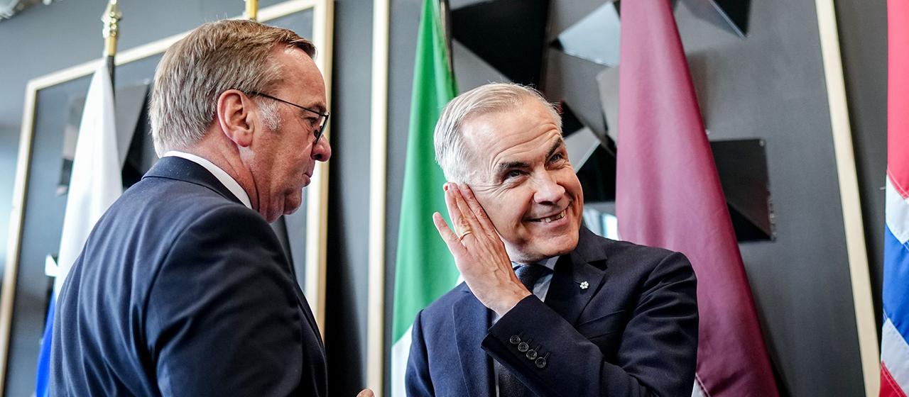 Boris Pistorius mit Mark Carney