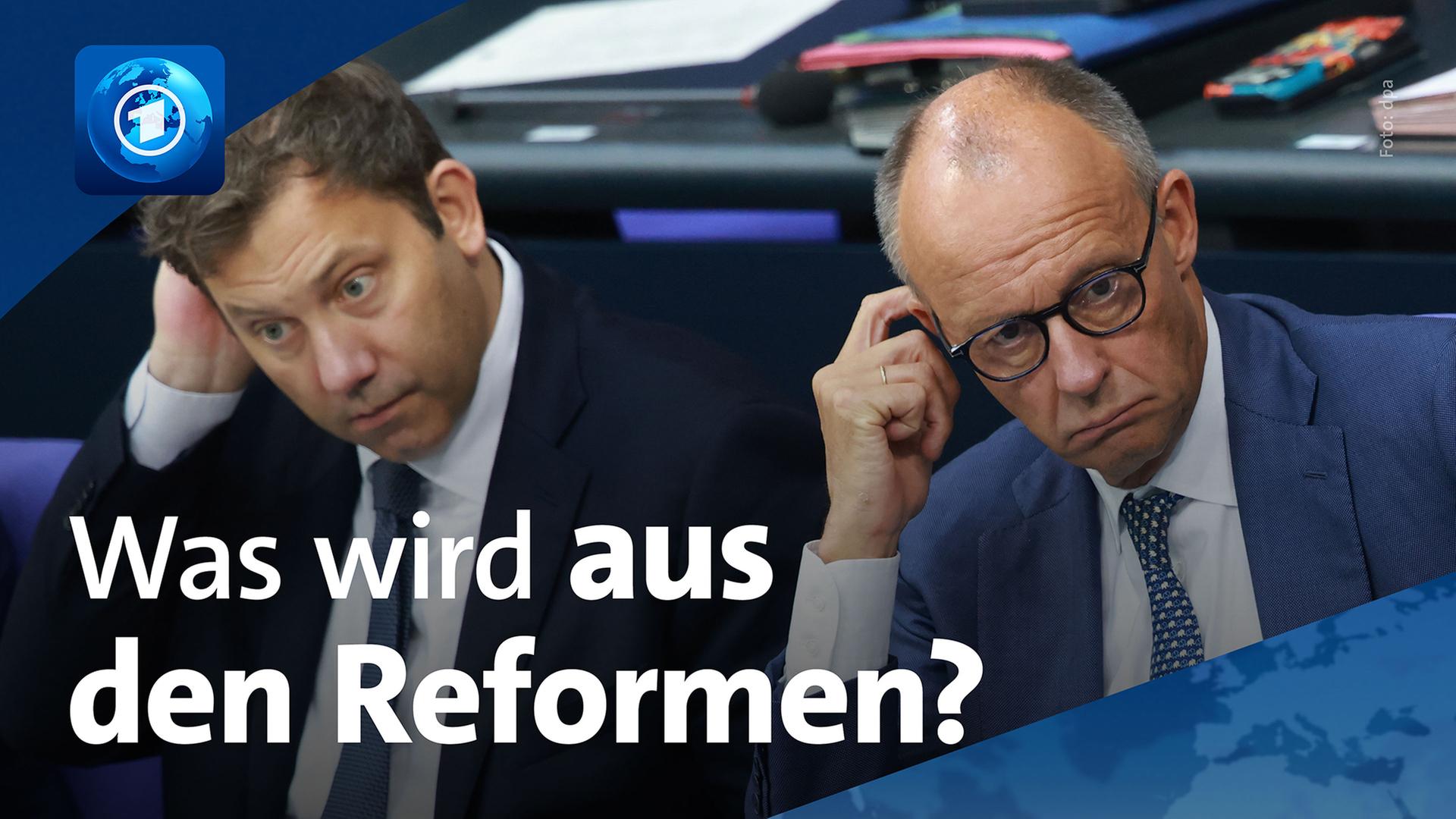 Lars Klingbeil und Friedrich Merz | dpa/ARD-aktuell
