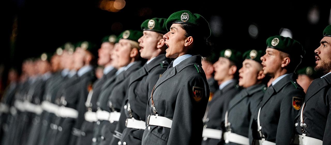 Bundeswehrsoldaten des Wachbataillons in Berlin.
