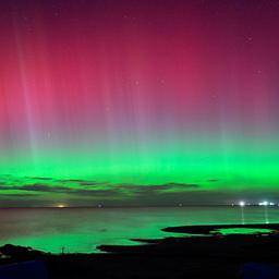 Polarlichter in Stein (Kreis Plön). 