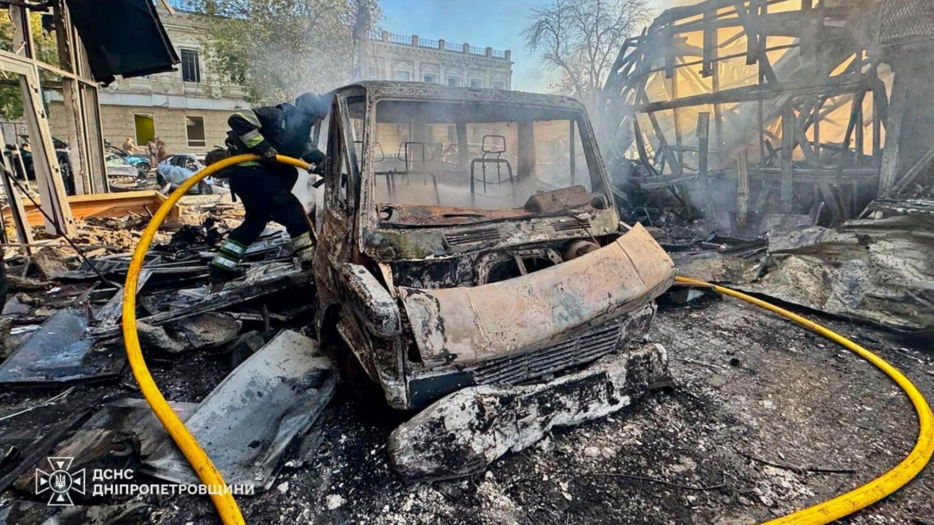 Russischer Angriff auf Einkaufszentrum in Pawlohrad
