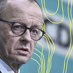 CDU-Parteivorsitzender und Bundeskanzler Friedrich Merz vor dem Schriftzug CDU.