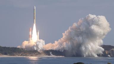 Start der H3-Trägerrakete vom Weltraumbahnhof Tanegashima.