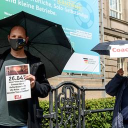 Soloselbständige demonstrieren vor dem Wirschaftsministerium (Mai 2020)