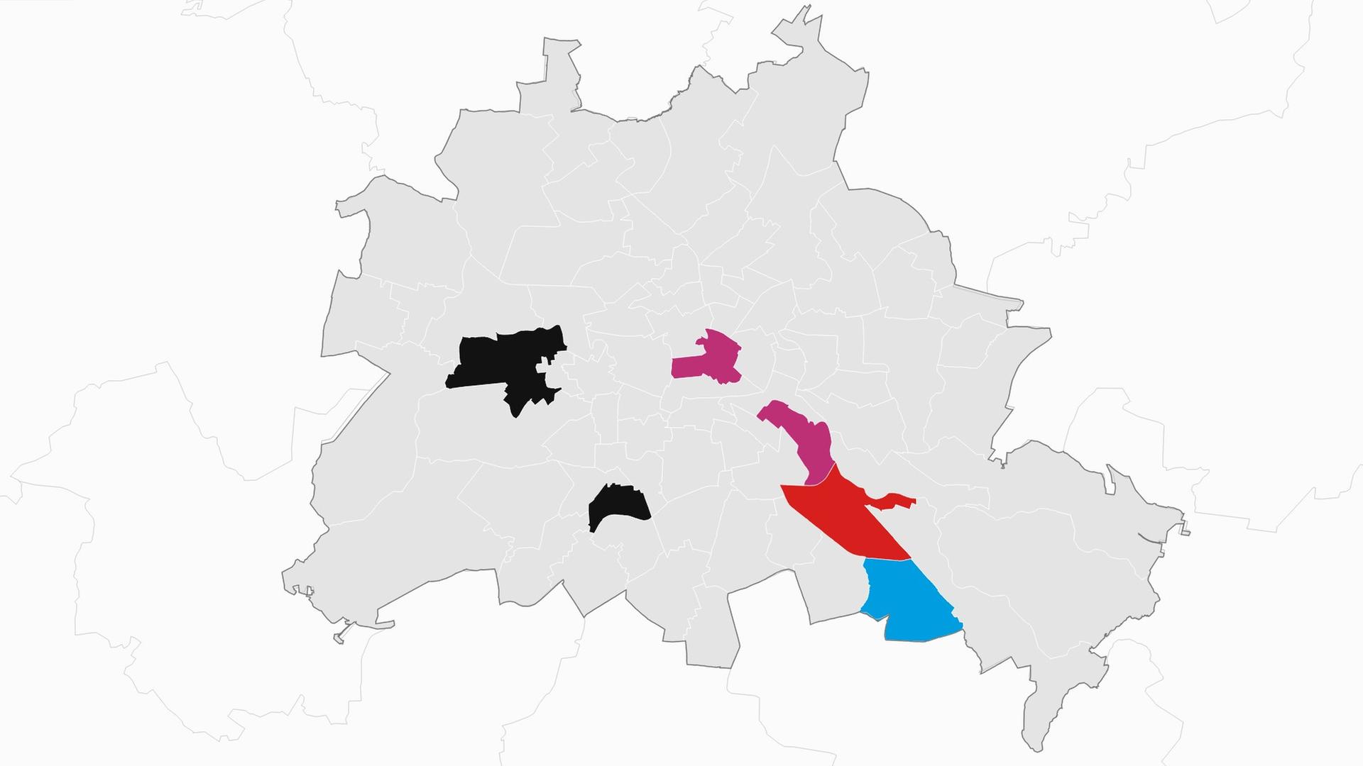Karte mit Wahlkreisen der Abgeordnetenhauswahl in Berlin | tagesschau.de