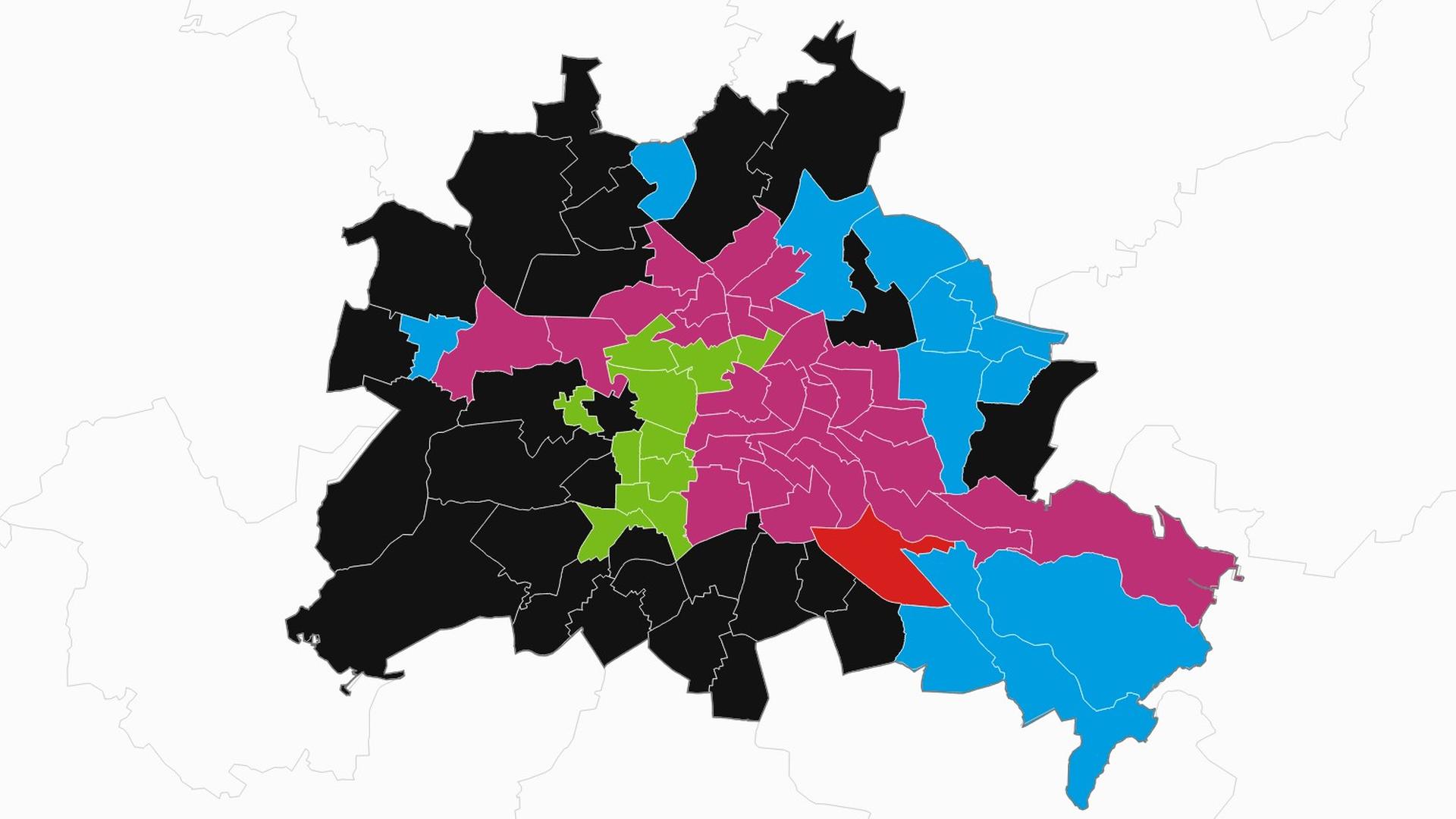 Karte mit Wahlkreisen der Abgeordnetenhauswahl in Berlin | tagesschau.de
