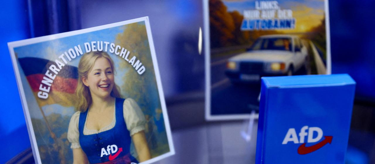 "Generation Deutschland" steht auf einem Werbeaufkleber