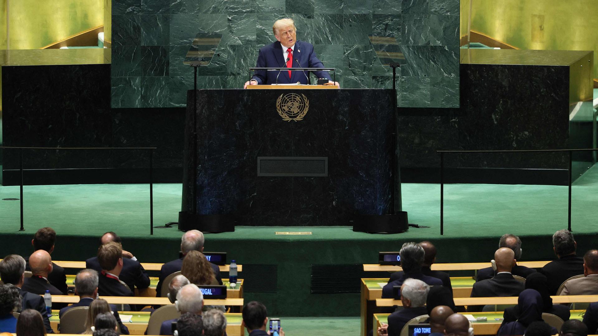 Rede bei UN-Vollversammlung: Trumps Tadel, Trumps Lob