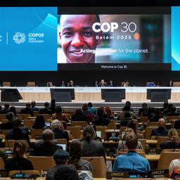 Ankündigung für Brasilien als gewähltes Gastgeberland für die COP30 während UN-Klimakonferenz COP29 in Baku.