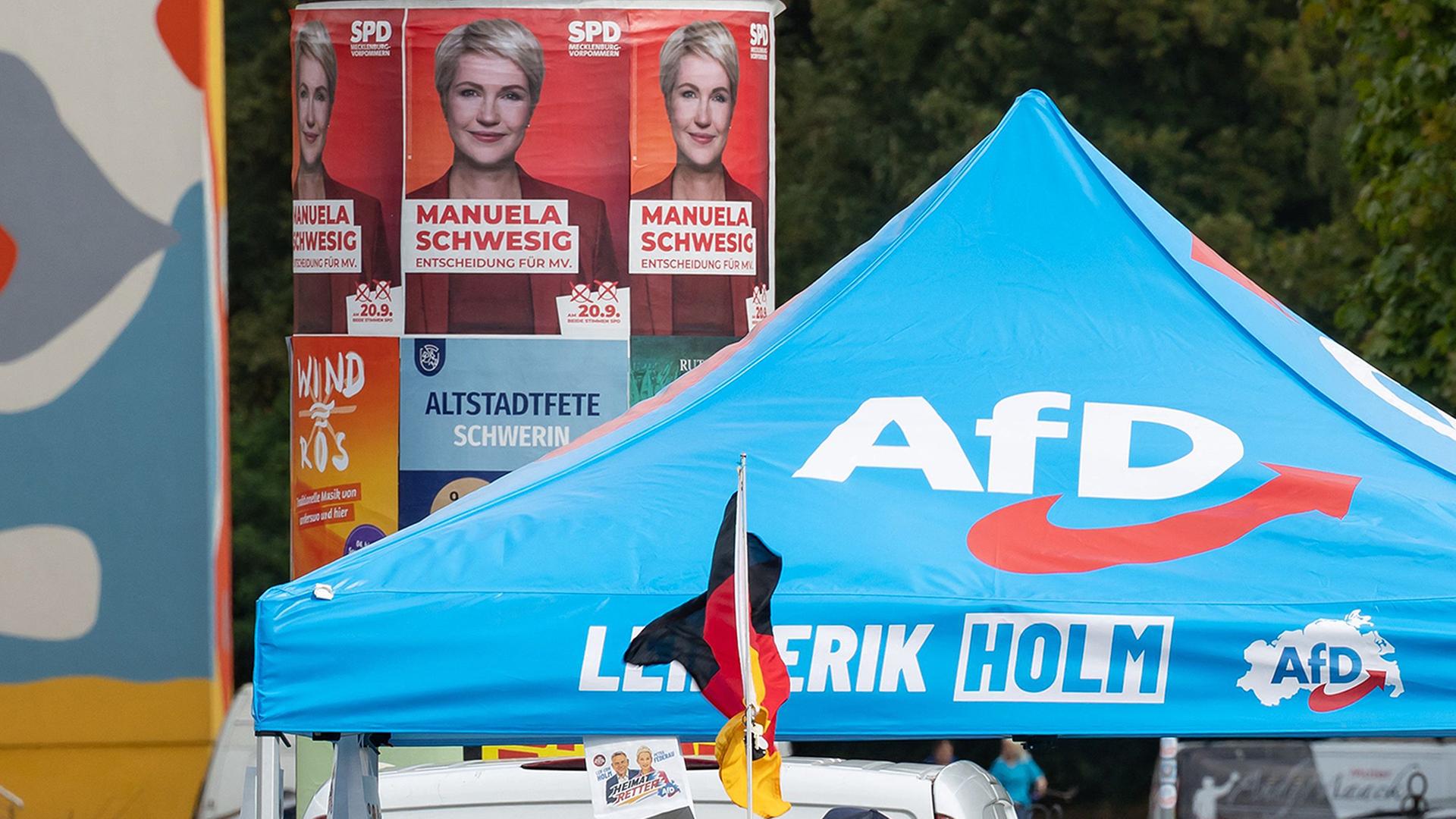 Wahlwerbung in Mecklenburg-vVorpommern | Ulrich Perrey/dpa